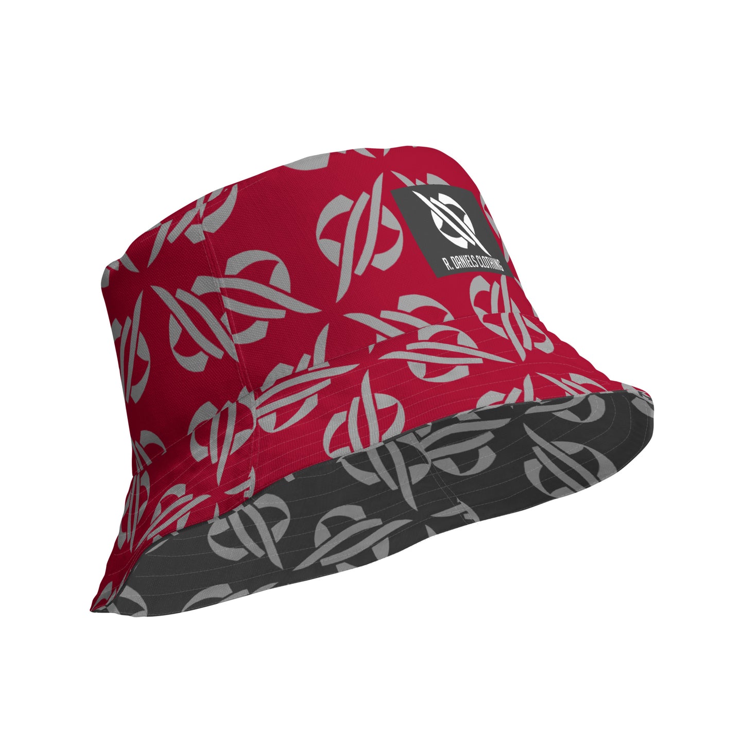 Reversible bucket hat - Carmine Red/Eclipse Grey - R. Daniels Clothing