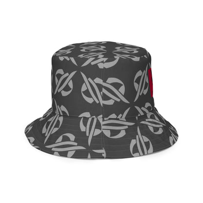 Reversible bucket hat - Carmine Red/Eclipse Grey - R. Daniels Clothing