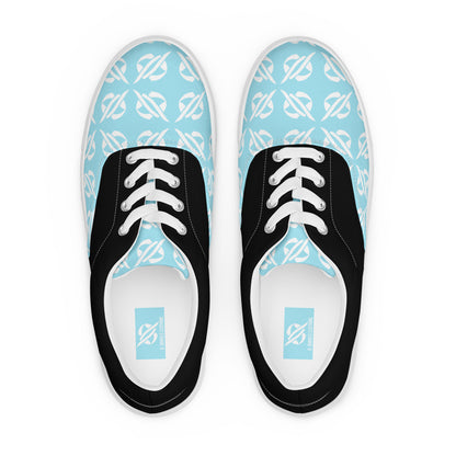 Women’s lace-up canvas shoes - Blizzard Blue Fronts